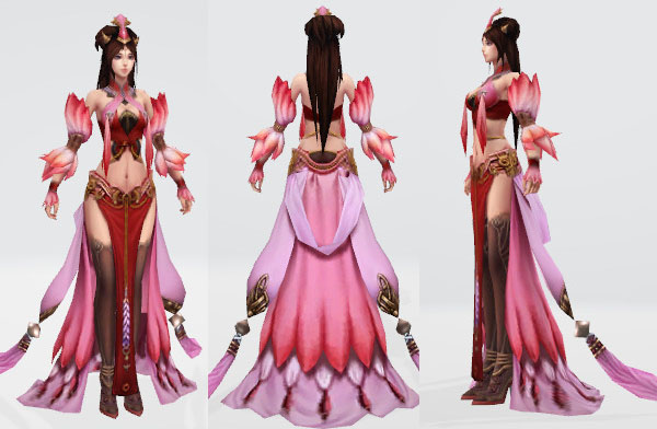 中国古代游戏女孩角色3d模型插图
