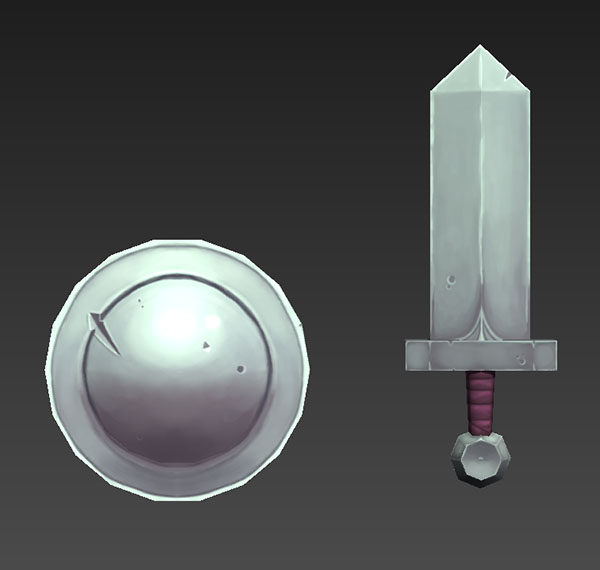 sword-and-shield剑与盾3d模型插图