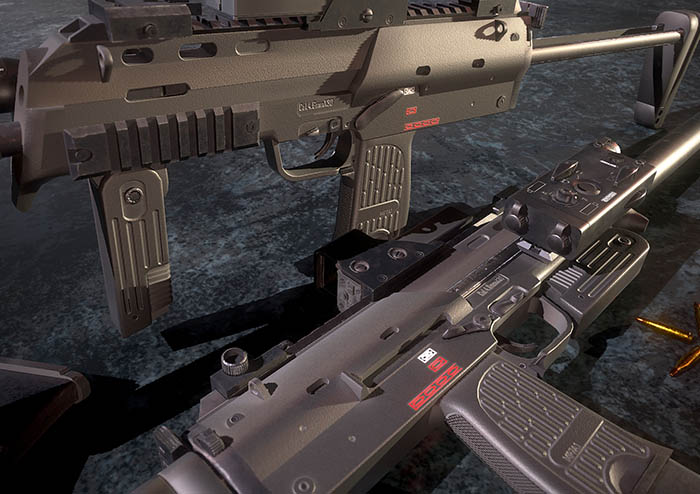 绝地求生 pbr 次世代 武器 -mp7冲锋枪次世代模型下载插图