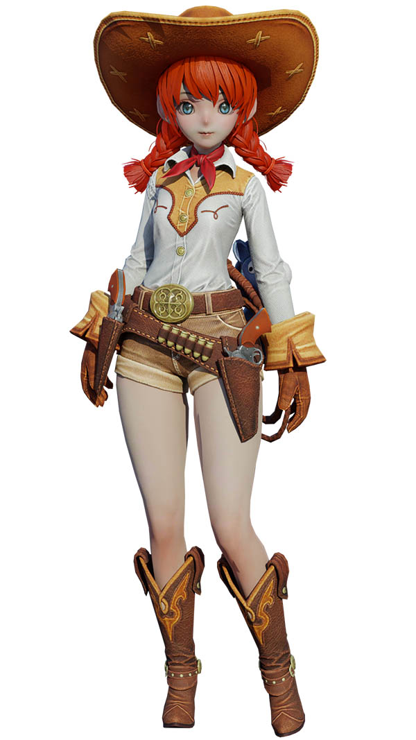Dwarf Cowboy – 女牛仔警察3D Model插图