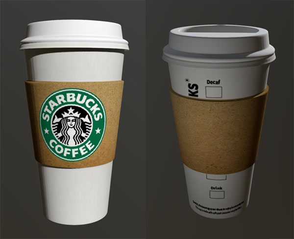 星巴克大咖啡杯CG模型插图