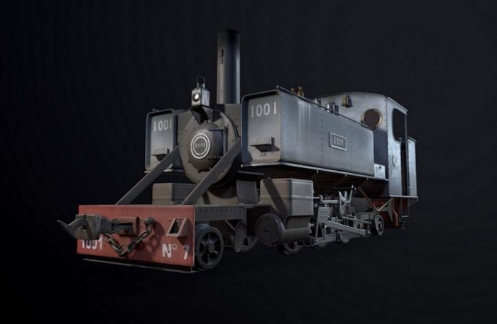 第一次世界大战-内燃机车、蒸汽机车 – 3D模型插图1