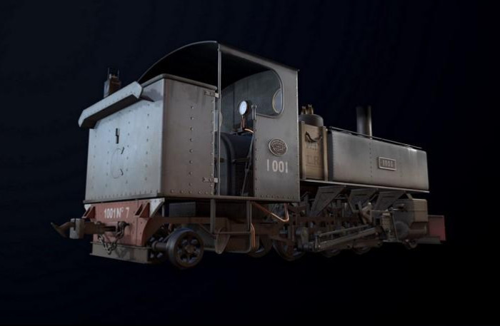 第一次世界大战-内燃机车、蒸汽机车 – 3D模型插图2