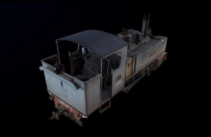 第一次世界大战-内燃机车、蒸汽机车 – 3D模型插图4