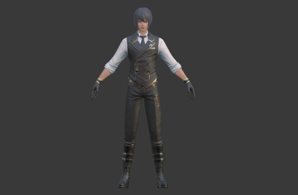 帅气男团游戏角色Gray_Pack_-_3D_Model插图2