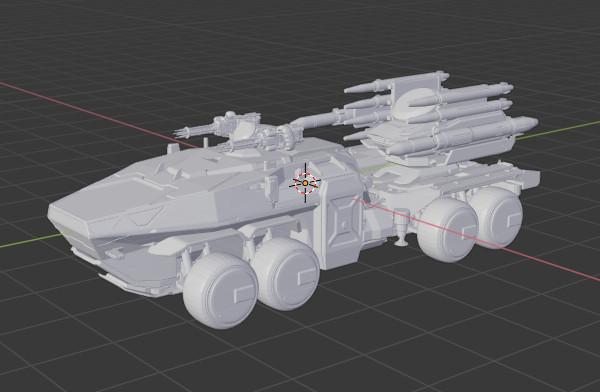 THE BALLISTA重火力导弹发射装甲车CG模型插图4