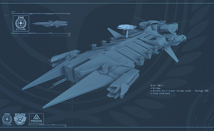 宇宙飞船THE JAVELIN主力战舰CG模型下载插图