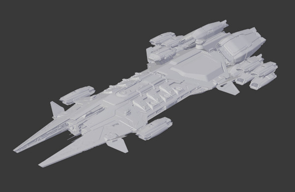 宇宙飞船THE JAVELIN主力战舰CG模型下载插图4