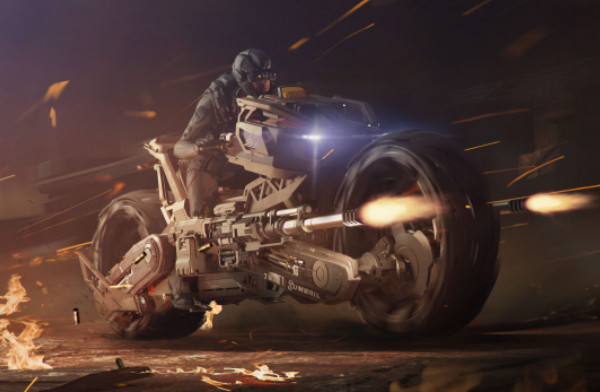 战场帅气摩托车科幻机车Tumbril Ranger模型插图3