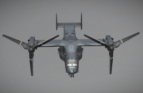 V-22 鱼鹰双旋翼战斗机CG模型插图