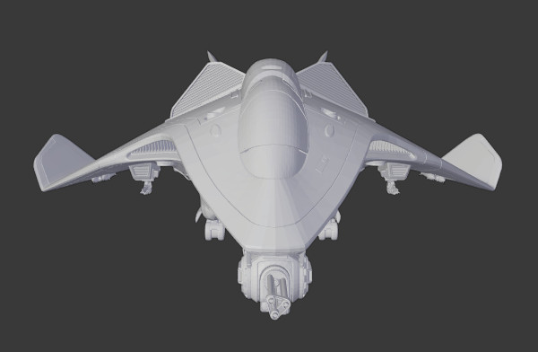 太空货运运输机宇宙飞船科幻战斗机CG模型插图4