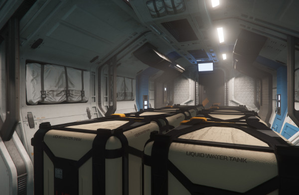 太空货运运输机宇宙飞船科幻战斗机CG模型插图3