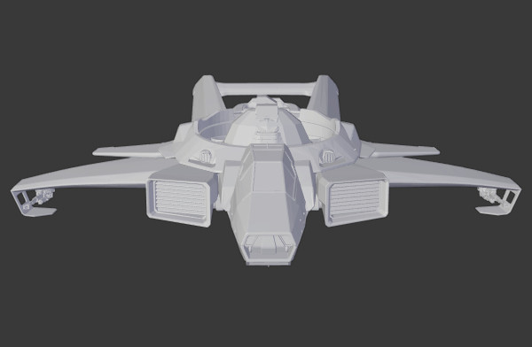 未来战争-科幻舰载机F7C大黄蜂野火战斗机3d模型插图