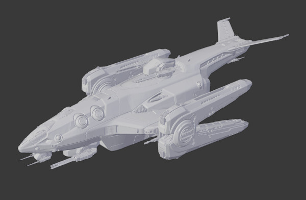 “星公民”号星际飞船战斗舰CG模型插图3