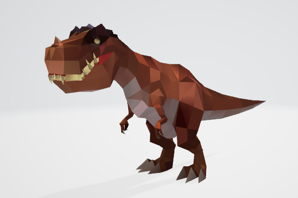 低多边形霸王龙Dinosaur 3d模型插图