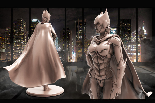 女蝙蝠侠3d打印模型下载BATGIRL stl files插图2