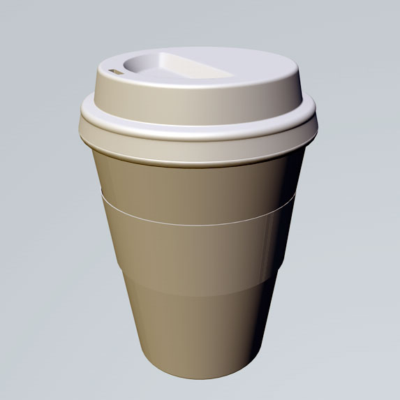 咖啡杯纸杯c4d模型插图