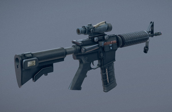 AR-15式步枪3d模型插图1