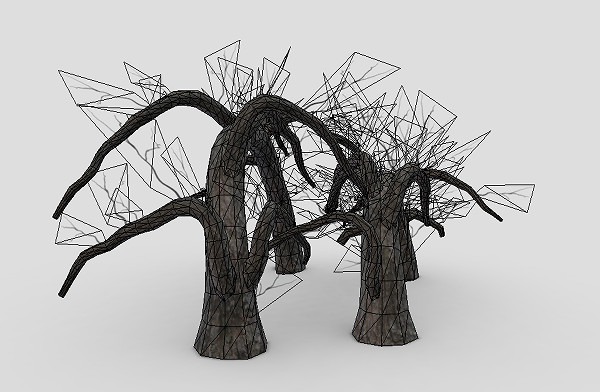 万圣节树 拱形树干 枯树干 树洞3d模型插图2