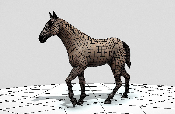小马走路动画模型插图