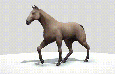小马走路动画模型插图1