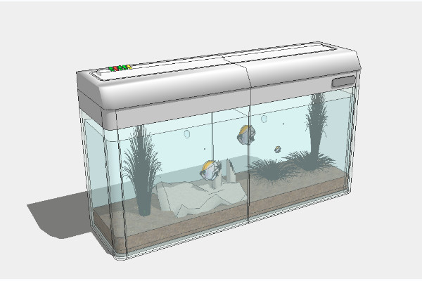 鱼缸sketchup模型插图