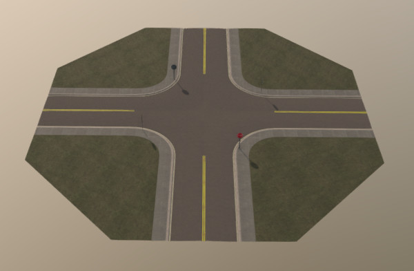 公路交叉口3d模型插图