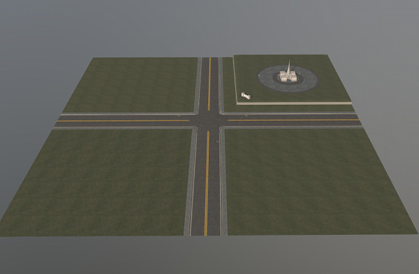 公路十字路口交叉路口3d模型插图1