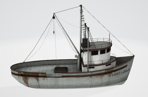 旧渔船3d模型插图1