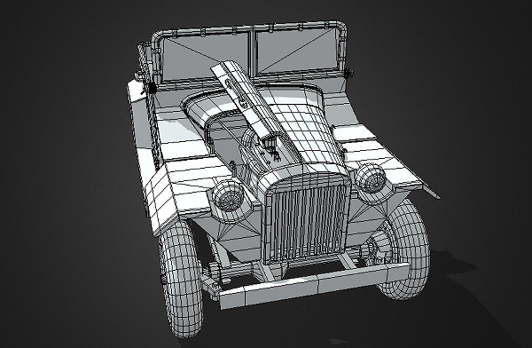 苏联吉普车3d模型插图2