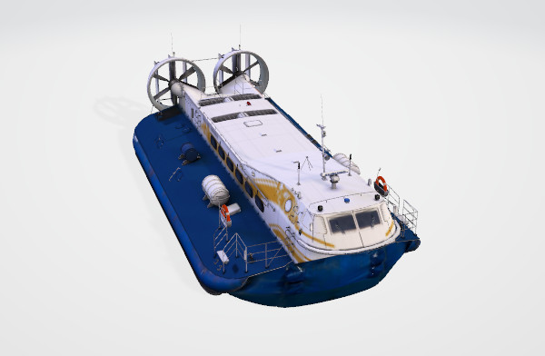 两栖气垫船3d模型插图1