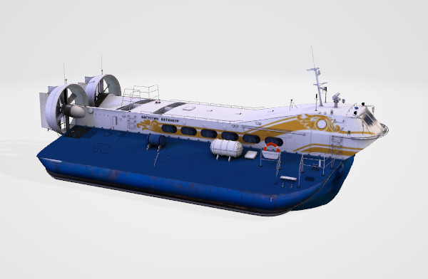 两栖气垫船3d模型插图