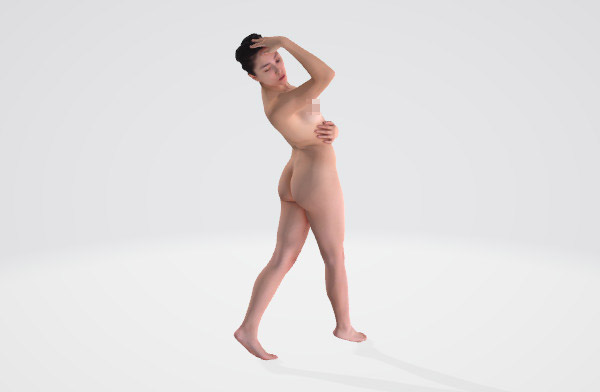 裸女女人体3d模型插图