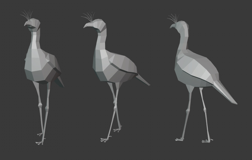 原创模型-鸟类基础模型建模示范插图