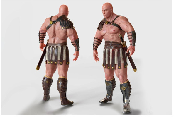 古罗马角斗士战士gladiator_2012次世代3d游戏角色模型插图