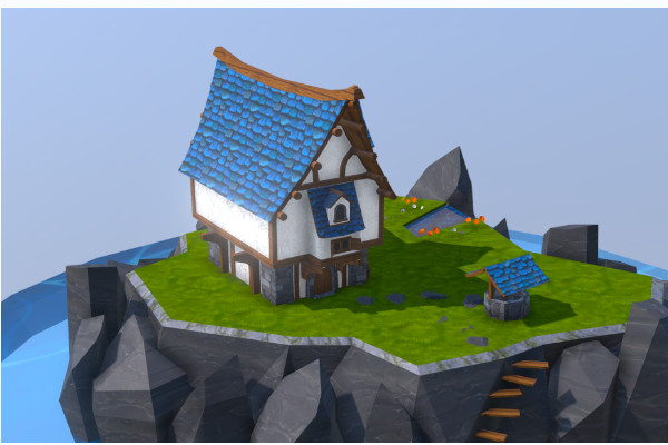 中世纪风格海岛上的房子island done插图1