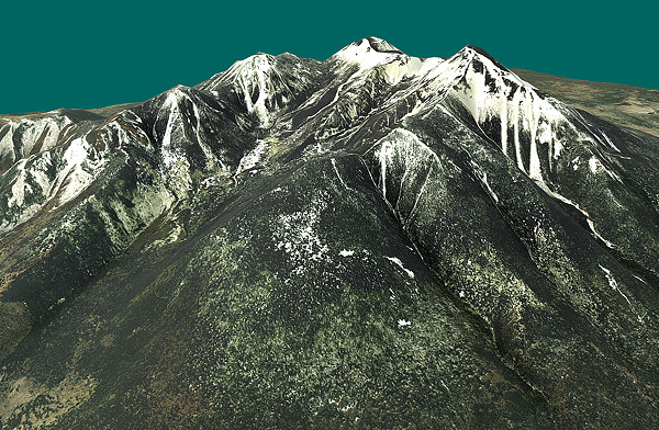 山坡山脉山峰雪山地下3d模型插图