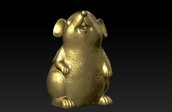 老鼠雕像OBJ模型插图2