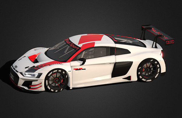 奥迪R8 LMS GT3超级赛车跑车3d模型插图1
