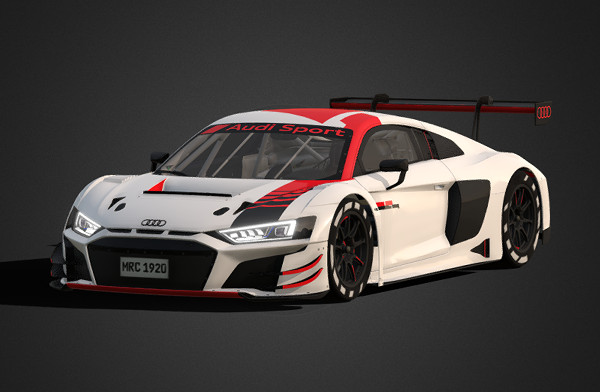 奥迪R8 LMS GT3超级赛车跑车3d模型插图