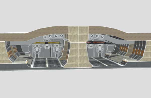 高速公路地下隧道场景室内模型插图