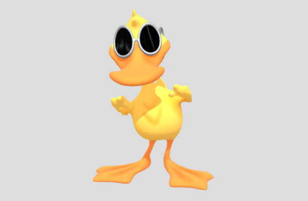 鸭子快跑动画blender模型插图