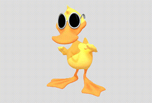 鸭子快跑动画blender模型插图1