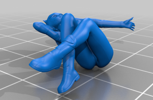 猫女动漫风格3D打印模型插图1