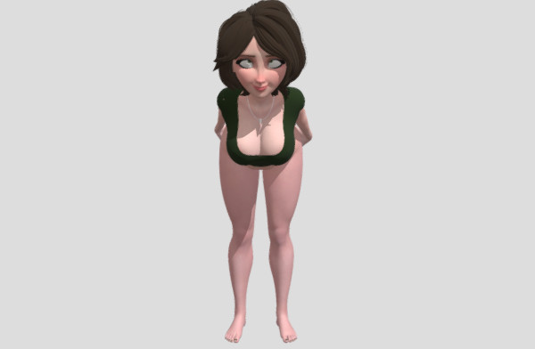 Aunt Cass NSFW性感女人卡通人物3d模型插图