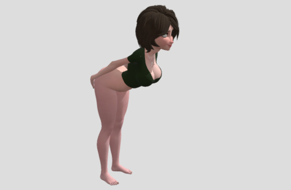 Aunt Cass NSFW性感女人卡通人物3d模型插图1