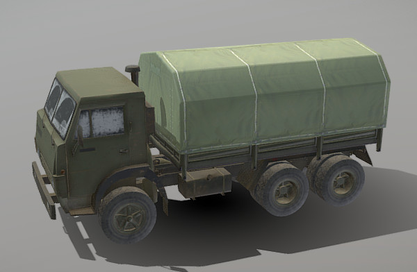 俄罗斯军用卡车Kamaz 5330型3d模型插图1