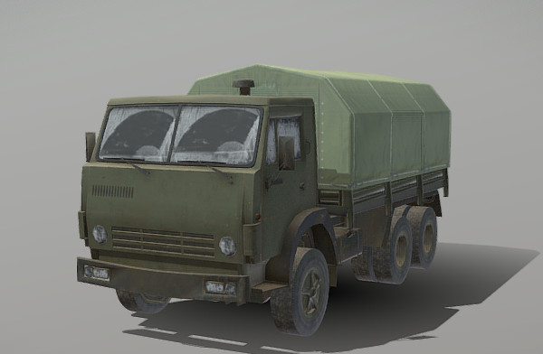 俄罗斯军用卡车Kamaz 5330型3d模型插图