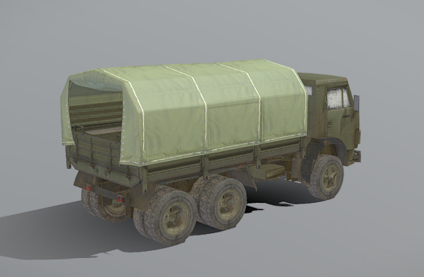 俄罗斯军用卡车Kamaz 5330型3d模型插图2