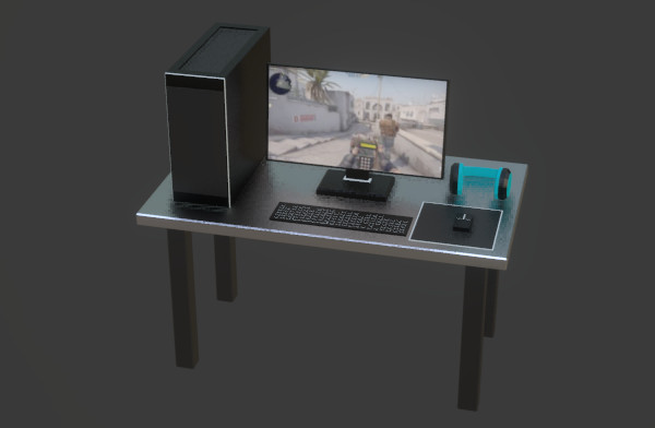 Low Poly Gaming Desk游戏桌插图